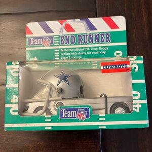 Vintage End Runner Dallas Cowboys Silver Helmet Buggy Toy